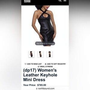 Women’s Leather Keyhole dress